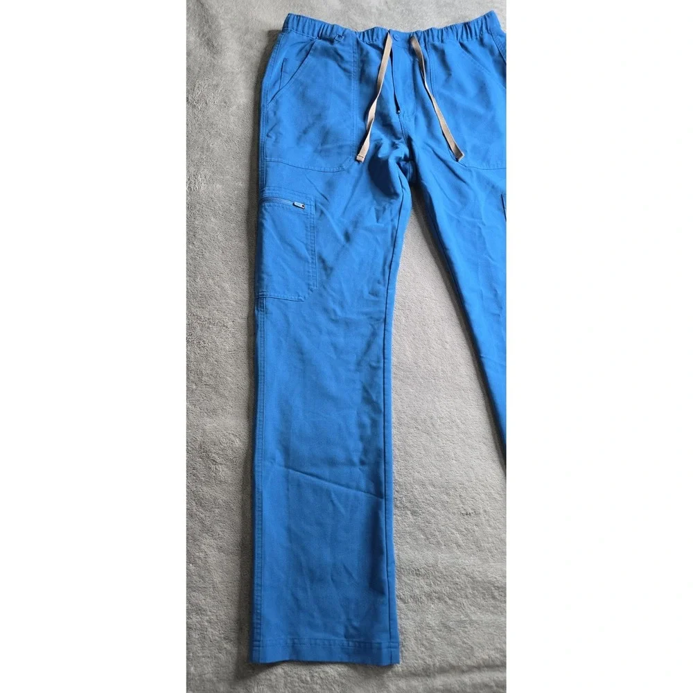 FIGS Cairo Cargo Scrub Pants Mens Large Blue PO# 1652 Technical Collection 32